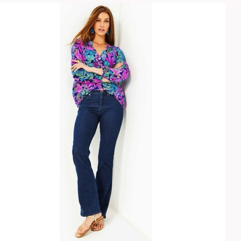 Lilly Pulitzer South Ocean High Rise Bootcut Jeans 14
